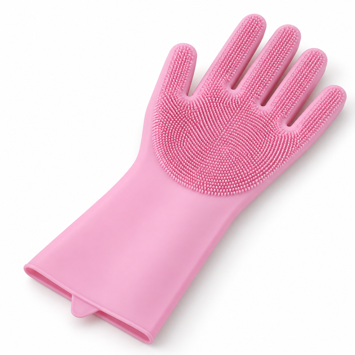 Luva de Limpeza com Cerdas para Lavar Louça – Verde, Rosa e Lilás