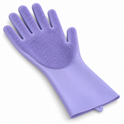 Luva de Limpeza com Cerdas para Lavar Louça – Verde, Rosa e Lilás