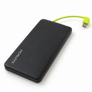 Carregador Portátil Kapbom KA-951 10000mAh com Adaptadores USB-C e Lightning Preto